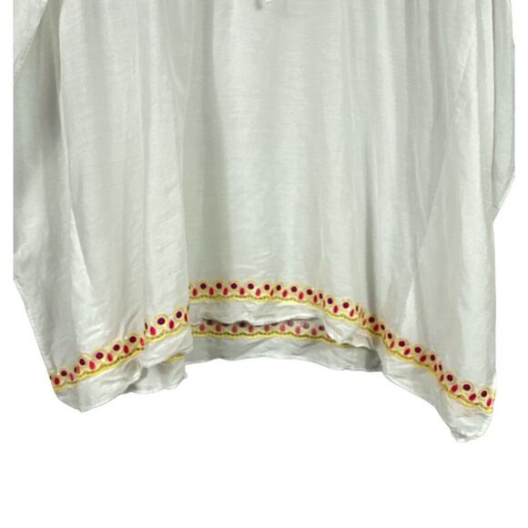 Trina Turk Top crochet design drawstring short sleeve - Picture 6 of 8